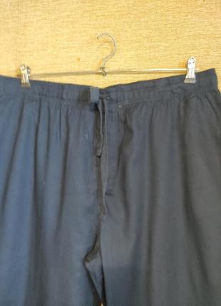Бавовняні легкі літні темно-сині брюки штани великий розмір2 фото