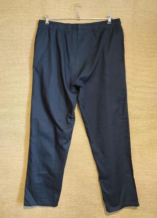 Бавовняні легкі літні темно-сині брюки штани великий розмір5 фото