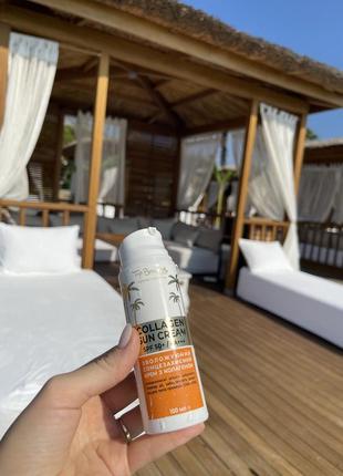Сонцезахисний крем spf 50 з колагеном 100мл  top beauty