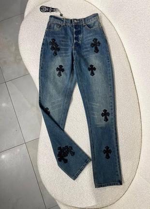 Джинсы chrome hearts2 фото