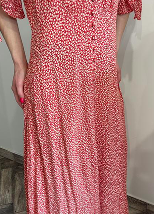 H&amp;m длинное натуральное платье в цветочки вискоза4 фото