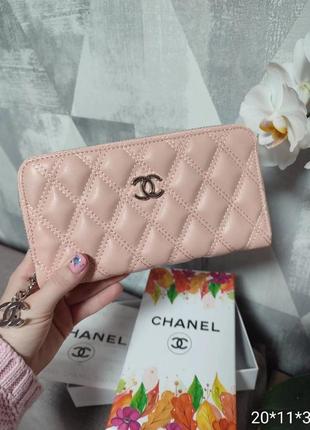Кошелек женский эко кожа с коробкой, кошелек женский в стиле chanel сунель