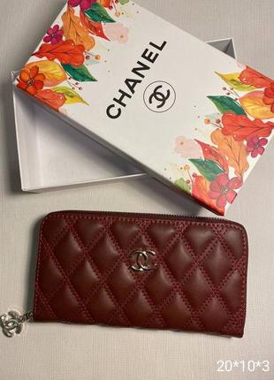 Кошелек женский эко кожа с коробкой, кошелек женский в стиле chanel сунель