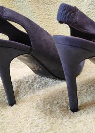 Женские туфли лодочки на каблуке с открытой пяткой р.395 фото