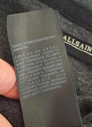 Оригинал люкс бренд allsaints сукня плаття сарафан з замшевими вставками кожаними7 фото