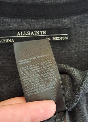 Оригинал люкс бренд allsaints сукня плаття сарафан з замшевими вставками кожаними9 фото