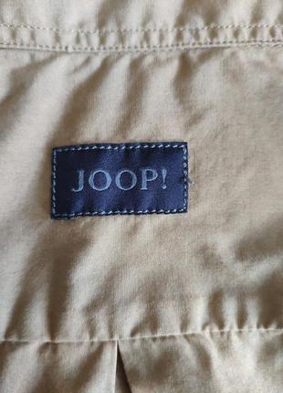 От бренда joop мужская рубашка, рубашка хлопковая в стиле милитари зеленая, хаки6 фото