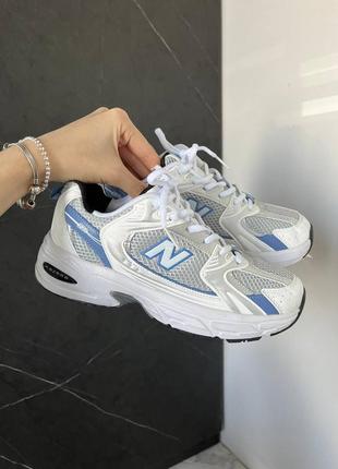 New balance 530 white-blue1 фото