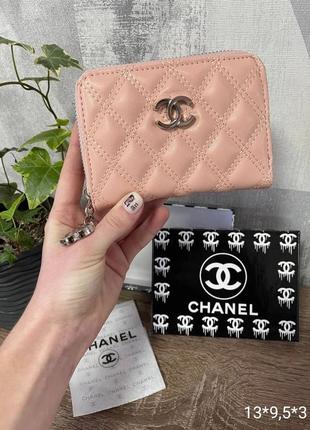 Кошелек женский мини эко кожа с коробкой, кошелек женский розовый в стиле chanel шаннель1 фото