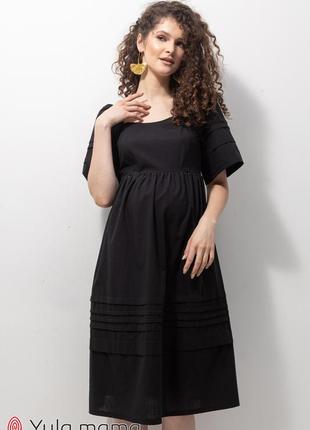 Літня сукня для вагітних та годуючих з бавовни3 фото