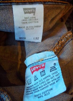 Джинсовые шорты  велосипедки бриджи levi’s 501  p.29 винтаж,высокая посадка.7 фото