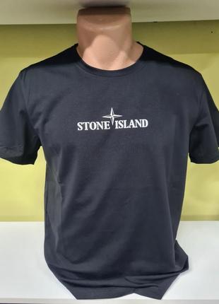Мужская футболка stone island, футболка мужская чёрная, футболка