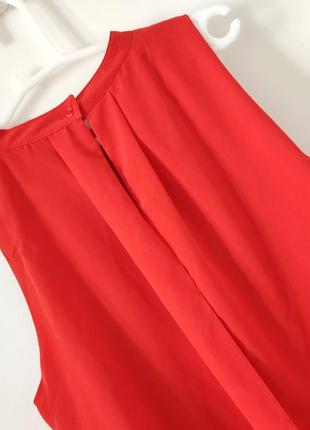 Червона  сукня міді з американською проймою h&m у розмірі 44 європейська7 фото