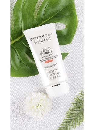 Сонцезахисний крем від пігментації jigott whitening uv sun block5 фото