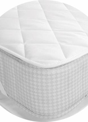 Наматрацник з резинками по периметру прорезинений 180 на 200 см  belizza home туреччина білий