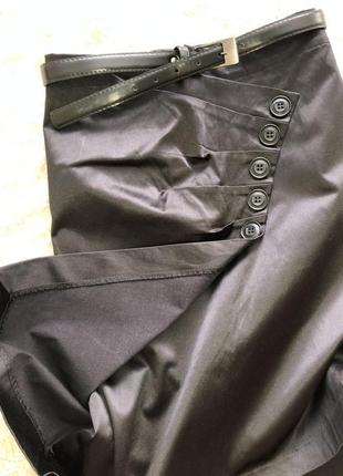 Чёрная атласная юбка бренд zay clothing2 фото