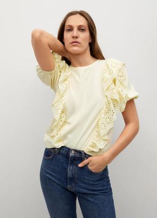 Ажурна футболка блуза mango