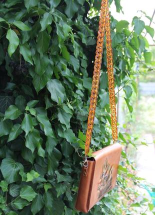 Женская кожаная сумка ручной работы.7 фото