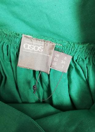 Брендовая шикарная юбка с необычными карманами asos 100% коттон5 фото