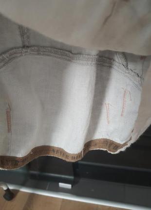 Юбка justangels туречевая льняная юбка летняя8 фото