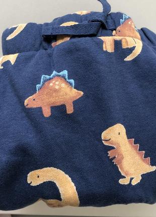 Теплі штани штанці з начосом george з динозаврами2 фото