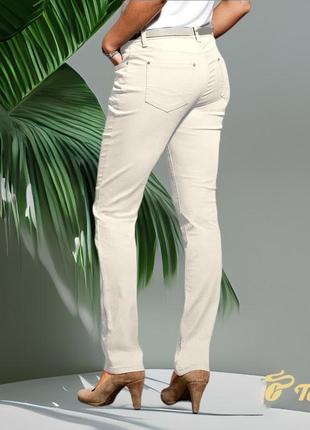 Кремові жіночі джинси з вишивкою slim fit.tchibo.2 фото