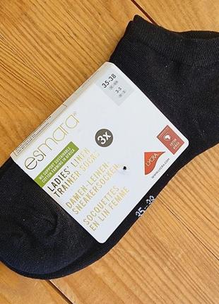 Шкарпетки жіночі низькі, комплект із 3 пар, розмір 35-38, колір чорний