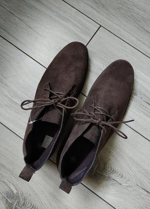 Коричневые ботинки ботинки туфли на шнурках2 фото