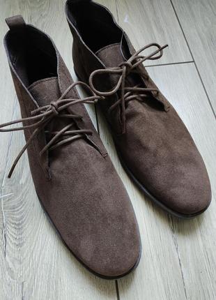 Коричневые ботинки ботинки туфли на шнурках3 фото