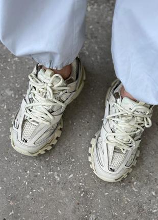 Balenciaga track жіночі кросівки бежеві кремові демі люкс якість женские беж крем кроссовки топ качество4 фото