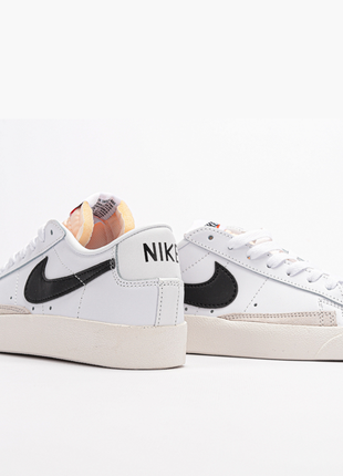 Женские кожаные кеды nike blazer low platform 'white'3 фото