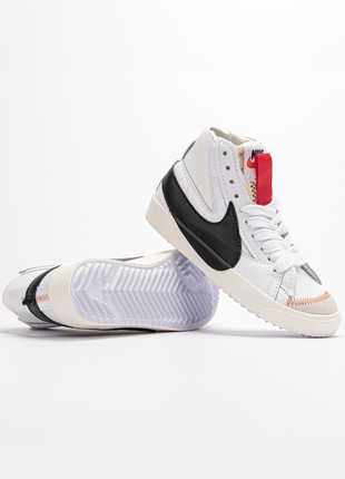 Женские высокие кеды nike blazer mid'77'white/black'