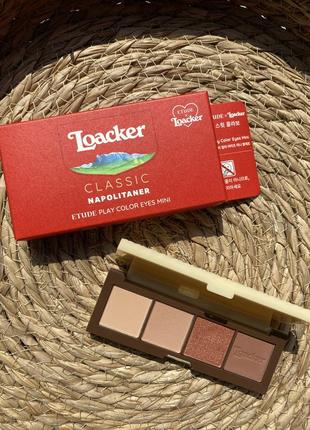 Палетка теней etude house &amp; loacker classic napolitaner play color eyes mini kit eyeshadow palette