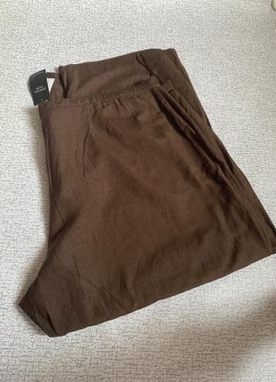 Штаны батал женские брюки коричневые штаны батал большого размера коричневые хлопок- 4xl,5xl10 фото