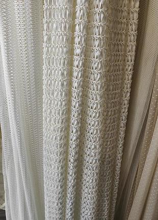 Тюль густа сітка, айворі туреччина.