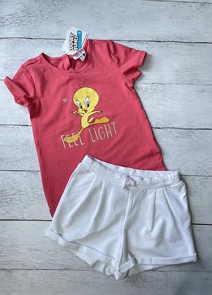 Костюм футболка + шорты looney tunes ovs 98 см 3 года