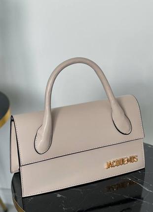 Сумка в стиле jacquemus / jac. le chiquito long beige / трендовая сумка