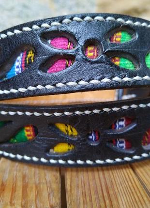 Кожаный ремень  hand made.англия. 3