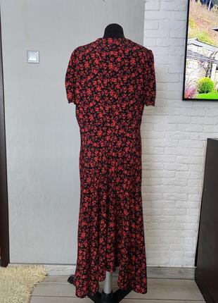 Довга асиметрична сукня плаття максі у квітковий принт великого розміру батал primark, xxxxl 56-58р2 фото
