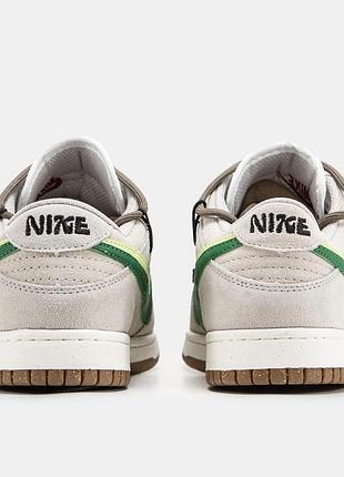 Чоловічі замшеві кросівки nike Phenom dunk. колір сірий з зеленим.4 фото