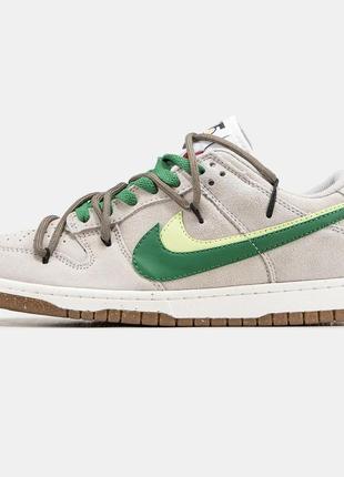 Чоловічі замшеві кросівки nike Phenom dunk. колір сірий з зеленим.7 фото
