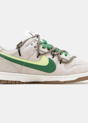 Чоловічі замшеві кросівки nike Phenom dunk. колір сірий з зеленим.3 фото