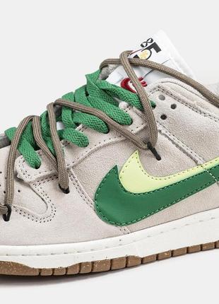 Чоловічі замшеві кросівки nike Phenom dunk. колір сірий з зеленим.5 фото