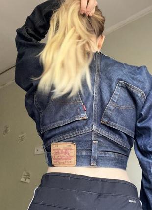 Джинсовка levi’s кофта з джинсів upcycle кастом джинси2 фото