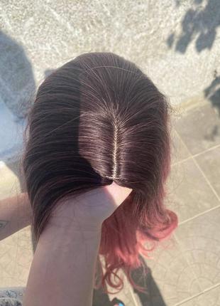 Рожева перука, розовый парик, аніме косплей3 фото