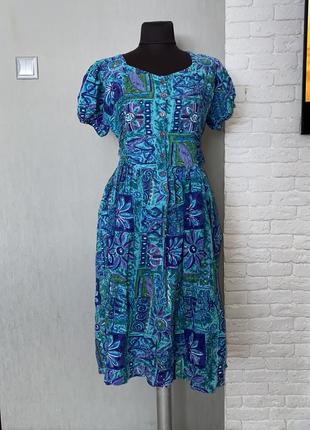 Винтажное платье на пуговицах платья-халат винтаж new look, xl1 фото