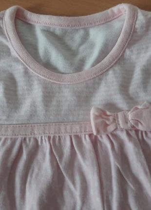 Платье розов принт george 9-12 мес блуза футбол сарафан узор нарядное лето детское празд малышка2 фото