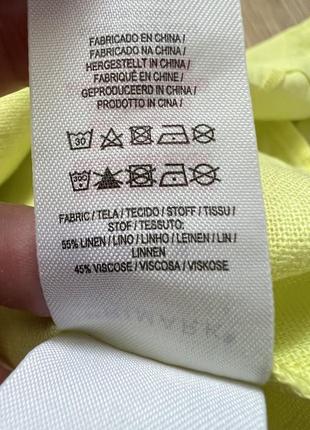 Коротка лимонна  спідниця з ґудзиками льон віскоза primark 🛍️1+1=3🛍️7 фото