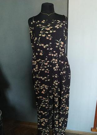 Комбінезон літній з широкою штаниною батал