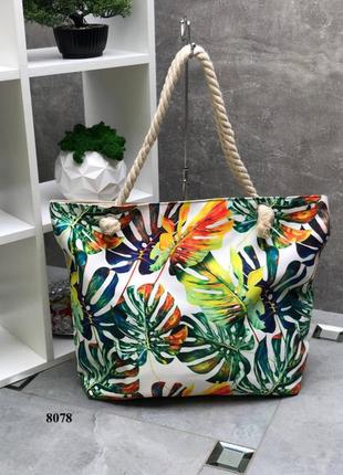 Літня, пляжна сумка, тканина льон, летняя, пляжная торба, шопер, шоппер, море1 фото